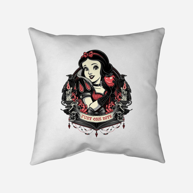 Goth Snow White-None-Removable Cover w Insert-Throw Pillow-glitchygorilla