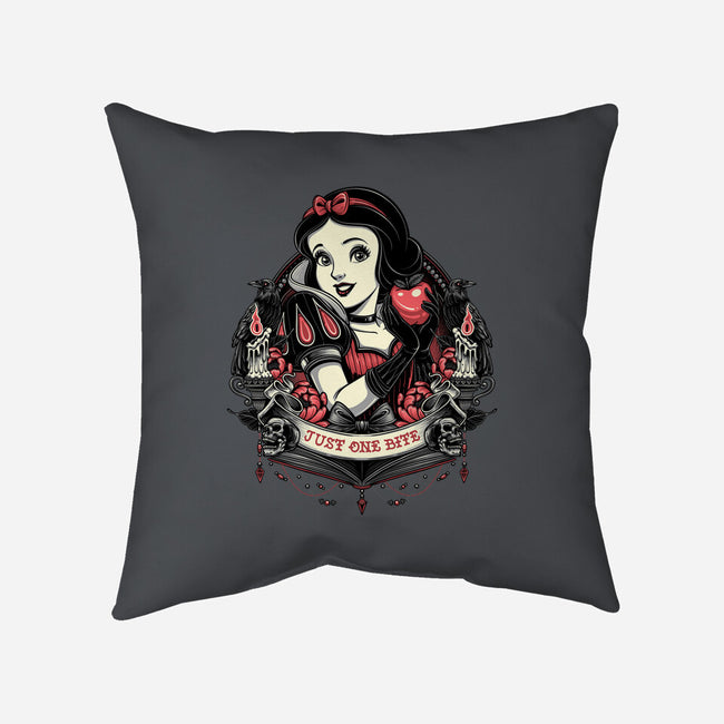 Goth Snow White-None-Removable Cover-Throw Pillow-glitchygorilla