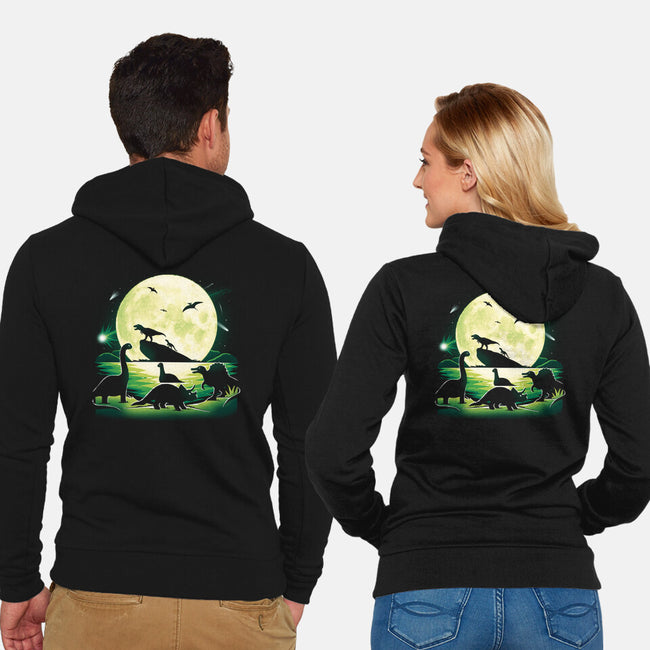 Jurassic Animals-Unisex-Zip-Up-Sweatshirt-Vallina84