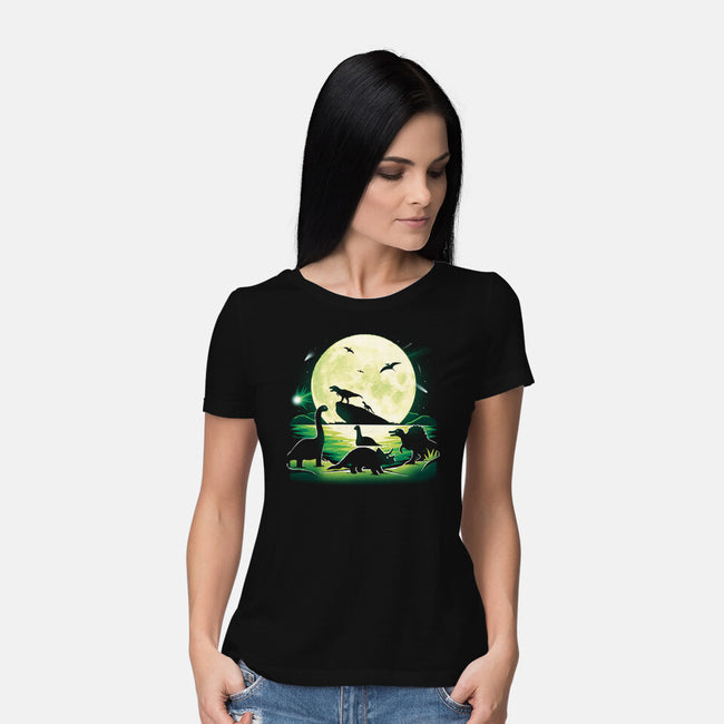 Jurassic Animals-Womens-Basic-Tee-Vallina84