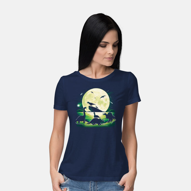 Jurassic Animals-Womens-Basic-Tee-Vallina84