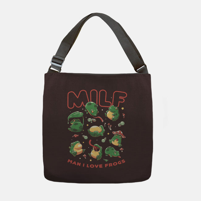 Man I Love Frogs-None-Adjustable Tote-Bag-koalastudio