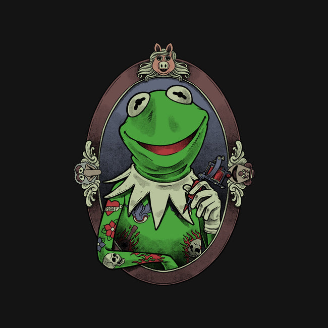 Tattoo Puppet Frog-None-Outdoor-Rug-Studio Mootant