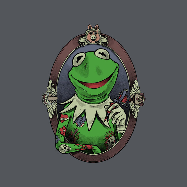 Tattoo Puppet Frog-None-Beach-Towel-Studio Mootant