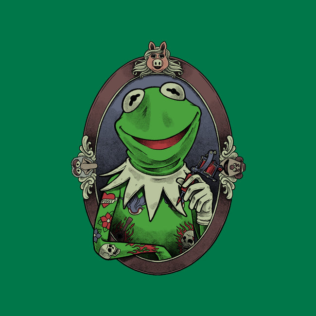 Tattoo Puppet Frog-None-Beach-Towel-Studio Mootant