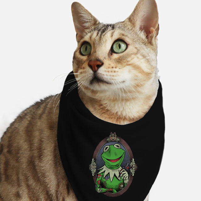 Tattoo Puppet Frog-Cat-Bandana-Pet Collar-Studio Mootant