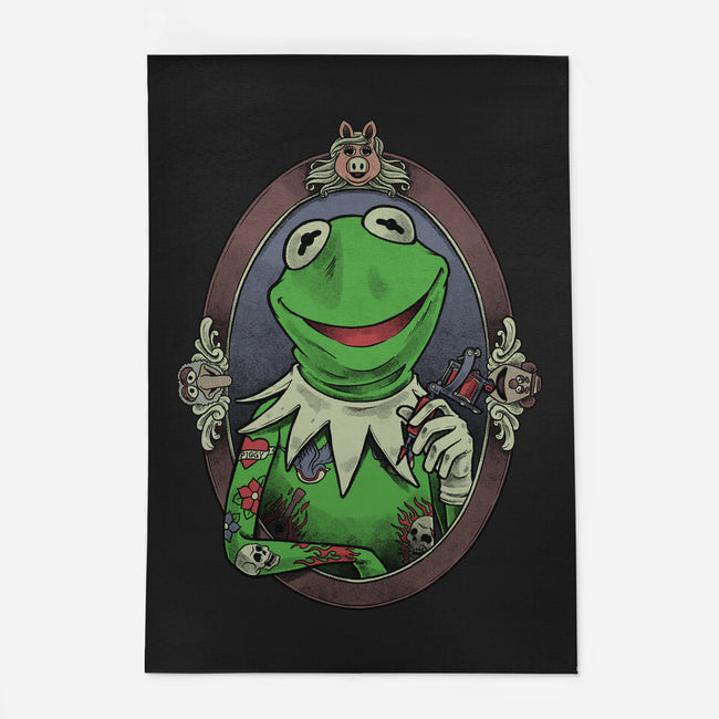 Tattoo Puppet Frog-None-Outdoor-Rug-Studio Mootant