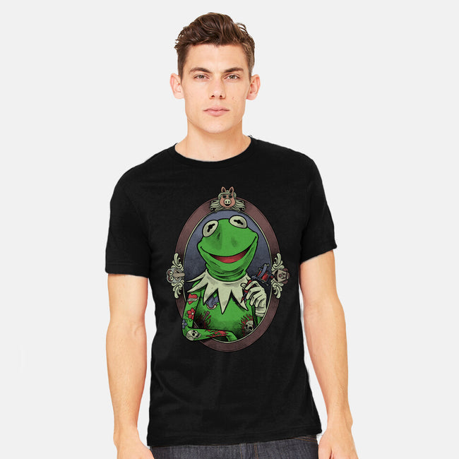 Tattoo Puppet Frog-Mens-Heavyweight-Tee-Studio Mootant