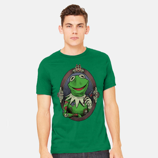 Tattoo Puppet Frog-Mens-Heavyweight-Tee-Studio Mootant