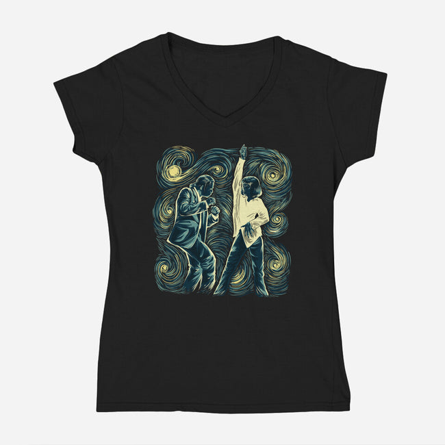 Starry Fiction-Womens-V-Neck-Tee-zascanauta