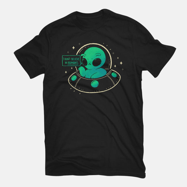 Aliens Don't Believe In Humans-Womens-Basic-Tee-xMorfina