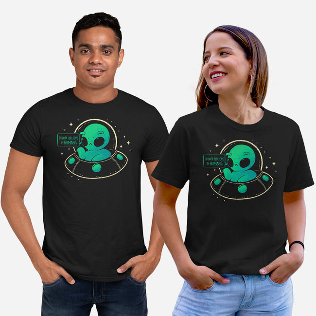 Aliens Don't Believe In Humans-Unisex-Basic-Tee-xMorfina