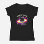 Cat Black Hole-Womens-V-Neck-Tee-NemiMakeit