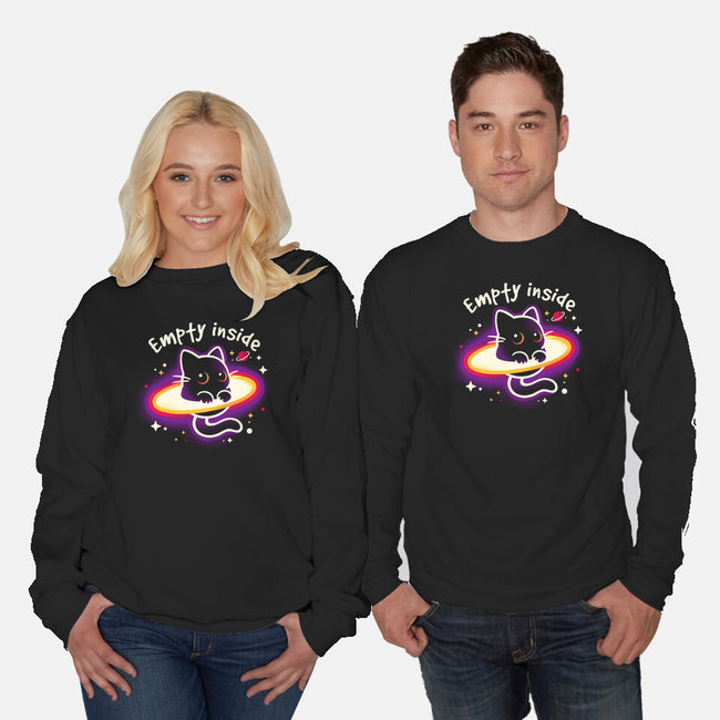 Cat Black Hole-Unisex-Crew Neck-Sweatshirt-NemiMakeit