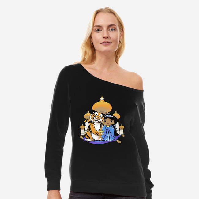 Kokeshi Arabian Princess-Womens-Off Shoulder-Sweatshirt-ellr