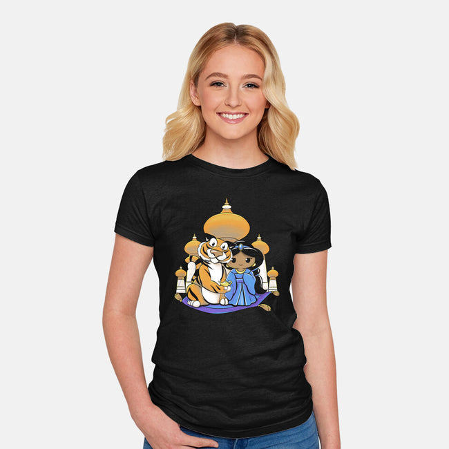 Kokeshi Arabian Princess-Womens-Fitted-Tee-ellr