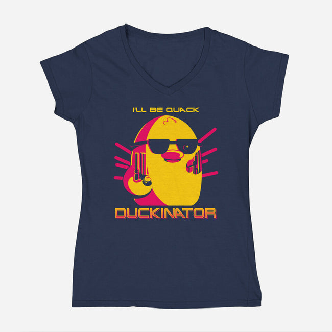 Duckinator-Womens-V-Neck-Tee-estudiofitas