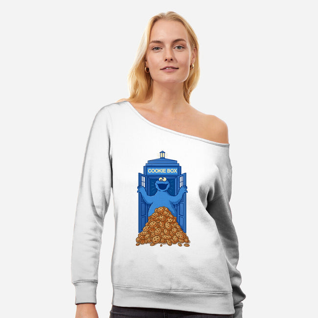 Cookie Box-Womens-Off Shoulder-Sweatshirt-erion_designs