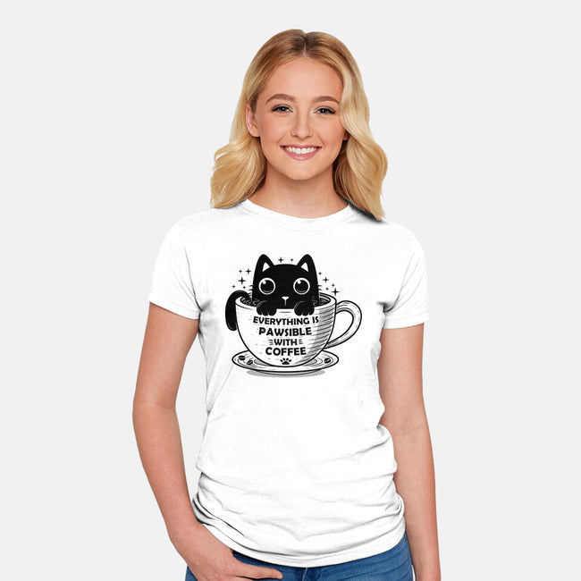 Everything Is Pawsible-Womens-Fitted-Tee-erion_designs