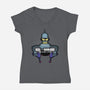 Bender Ops-Womens-V-Neck-Tee-Barbadifuoco