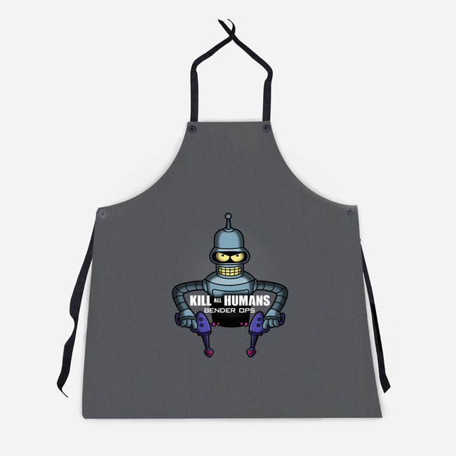 Bender Ops-Unisex-Kitchen-Apron-Barbadifuoco