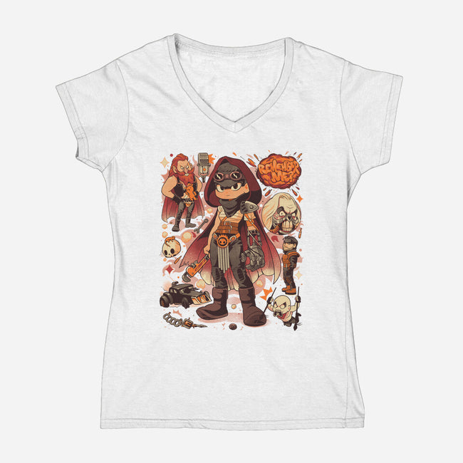 Sand And Fire-Womens-V-Neck-Tee-Bruno Mota