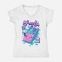 Game Cat-Womens-V-Neck-Tee-Yuri Santos Art