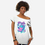 Game Cat-Womens-Off Shoulder-Tee-Yuri Santos Art