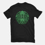 Green Cosmic Octopus-Womens-Basic-Tee-Astrobot Invention