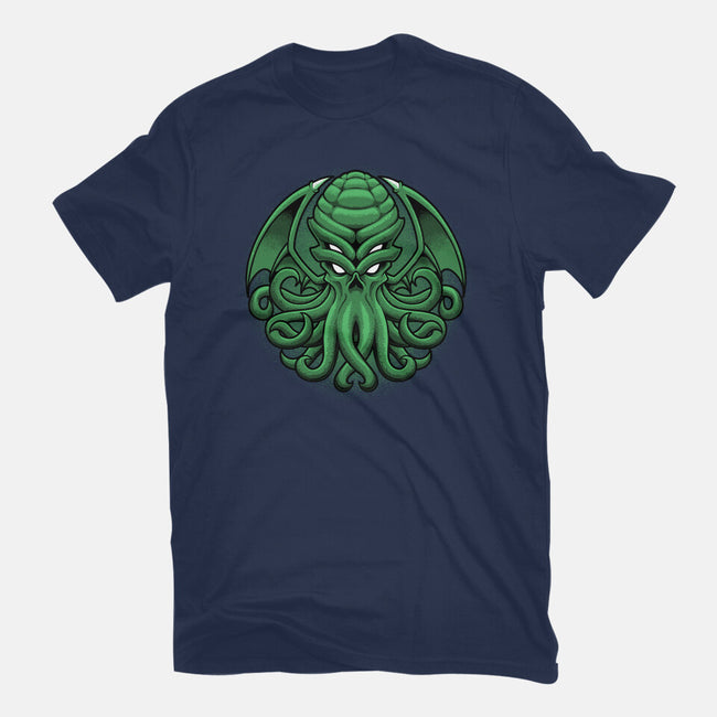 Green Cosmic Octopus-Womens-Fitted-Tee-Astrobot Invention