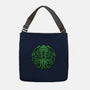 Green Cosmic Octopus-None-Adjustable Tote-Bag-Astrobot Invention