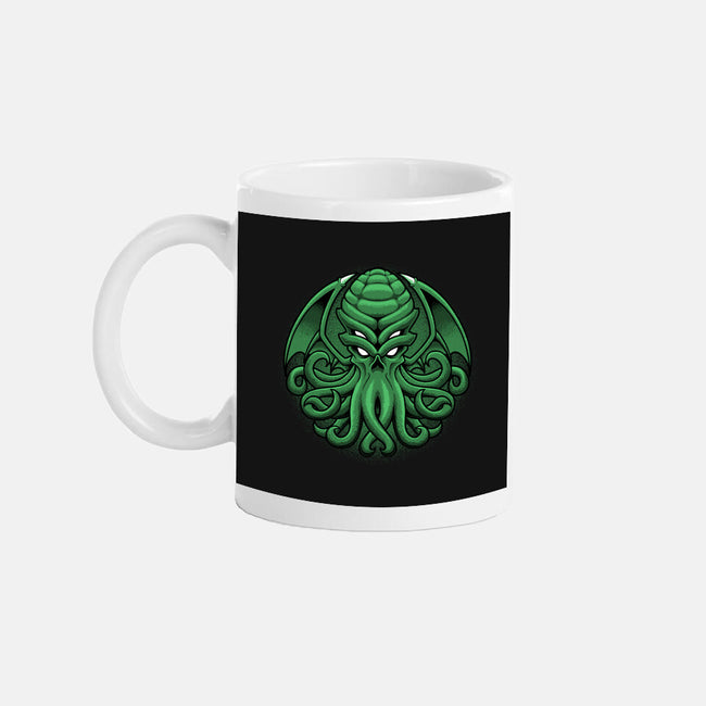 Green Cosmic Octopus-None-Mug-Drinkware-Astrobot Invention