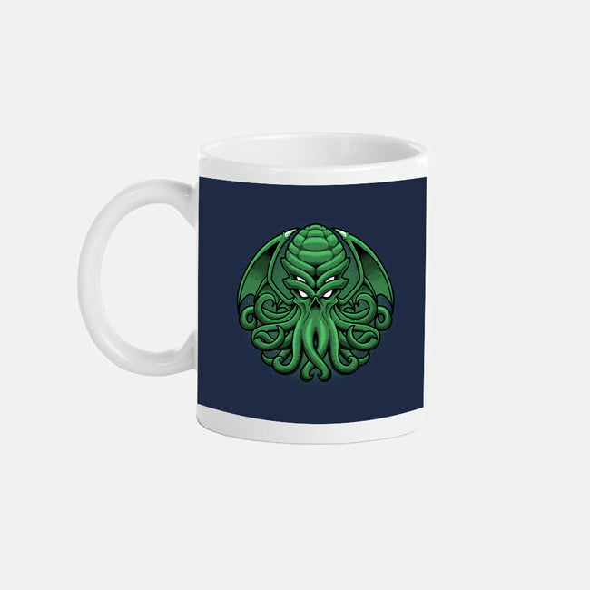 Green Cosmic Octopus-None-Mug-Drinkware-Astrobot Invention