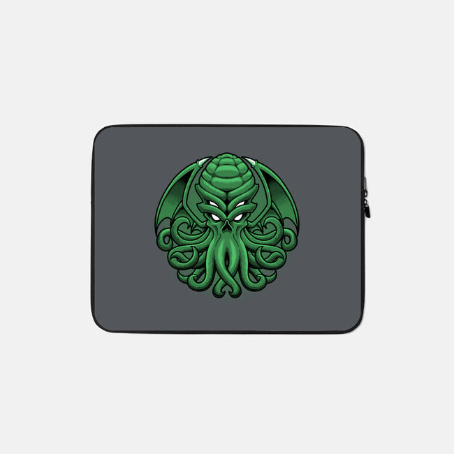 Green Cosmic Octopus-None-Zippered-Laptop Sleeve-Astrobot Invention