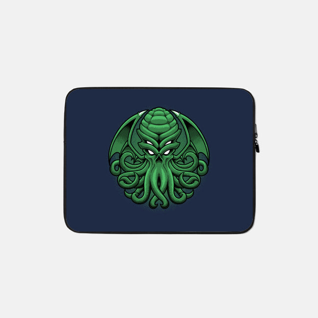 Green Cosmic Octopus-None-Zippered-Laptop Sleeve-Astrobot Invention