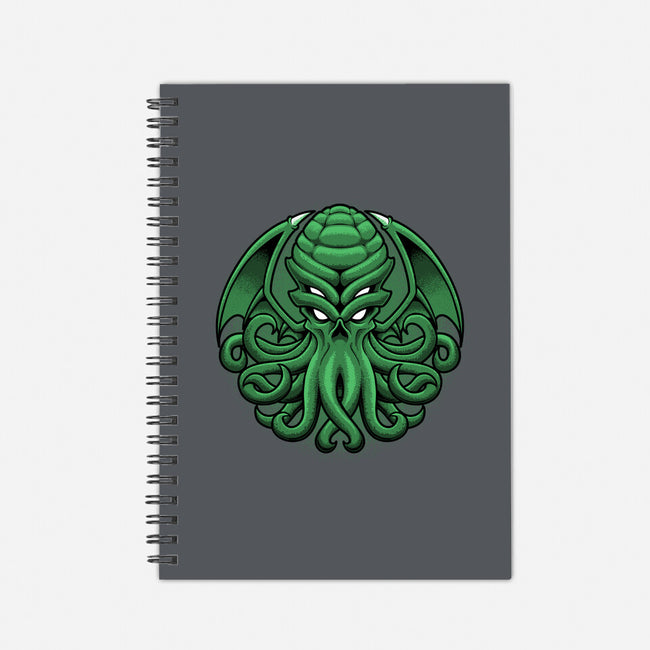 Green Cosmic Octopus-None-Dot Grid-Notebook-Astrobot Invention