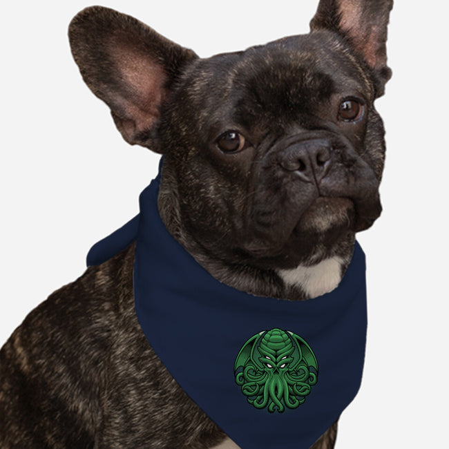Green Cosmic Octopus-Dog-Bandana-Pet Collar-Astrobot Invention