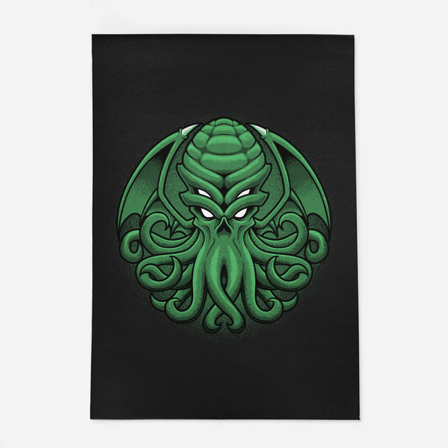 Green Cosmic Octopus-None-Indoor-Rug-Astrobot Invention