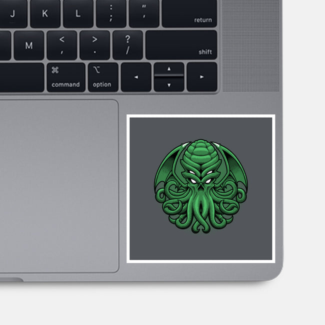 Green Cosmic Octopus-None-Glossy-Sticker-Astrobot Invention