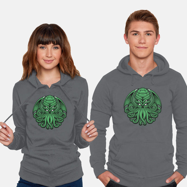 Green Cosmic Octopus-Unisex-Pullover-Sweatshirt-Astrobot Invention