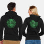 Green Cosmic Octopus-Unisex-Zip-Up-Sweatshirt-Astrobot Invention