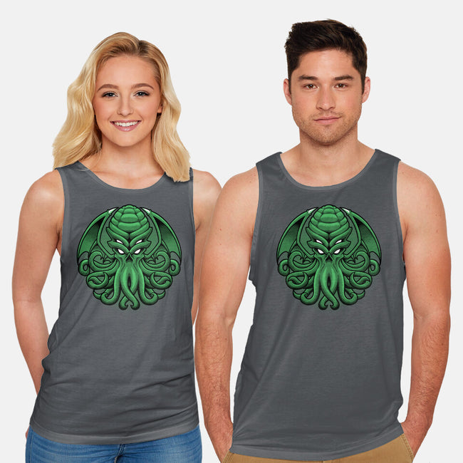 Green Cosmic Octopus-Unisex-Basic-Tank-Astrobot Invention