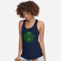 Green Cosmic Octopus-Womens-Racerback-Tank-Astrobot Invention