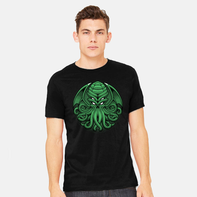 Green Cosmic Octopus-Mens-Heavyweight-Tee-Astrobot Invention