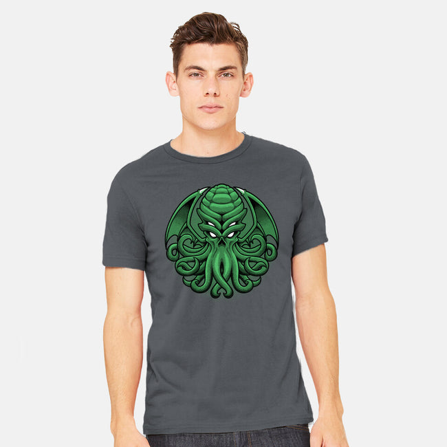 Green Cosmic Octopus-Mens-Heavyweight-Tee-Astrobot Invention