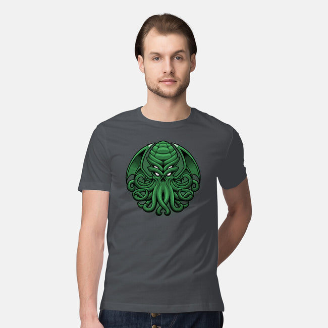 Green Cosmic Octopus-Mens-Premium-Tee-Astrobot Invention