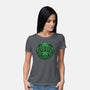 Green Cosmic Octopus-Womens-Basic-Tee-Astrobot Invention