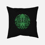 Green Cosmic Octopus-None-Non-Removable Cover w Insert-Throw Pillow-Astrobot Invention