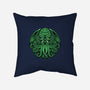 Green Cosmic Octopus-None-Removable Cover w Insert-Throw Pillow-Astrobot Invention