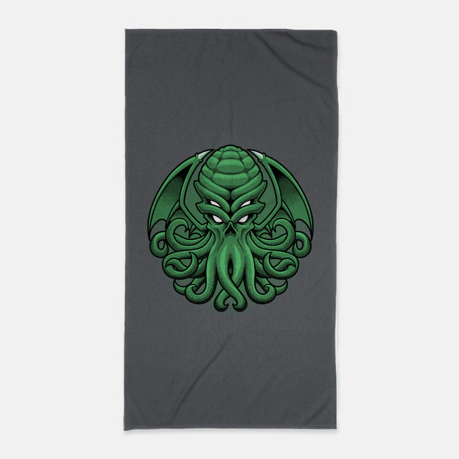 Green Cosmic Octopus-None-Beach-Towel-Astrobot Invention